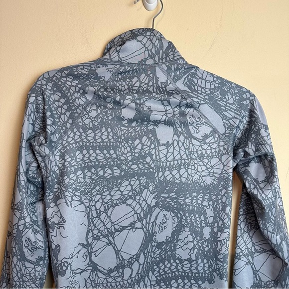 Nike Pro Dri-FIT Half Zip Gray Squiggle Spell Out Just Do It Pullover Small - Picture 6 of 15